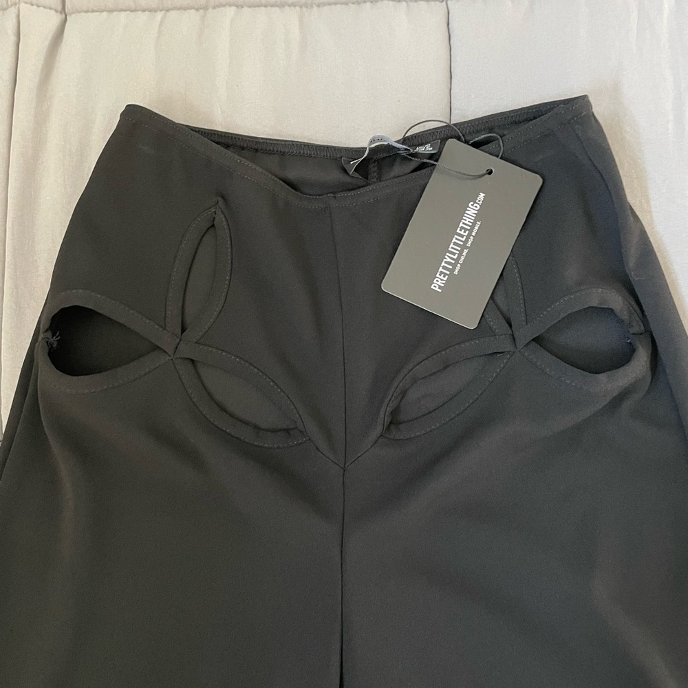 NWT Pretty Little Thing trendy cut out pants